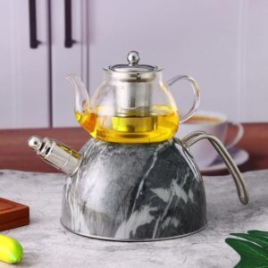 Wasserkessel mit Teekanne