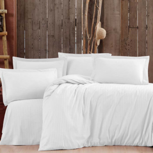 "Line" Bettwäsche Set Weiß