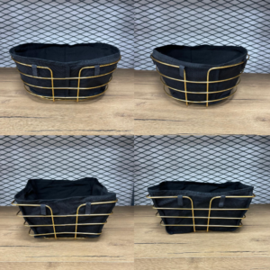 Brotkorb Schwarz/Gold