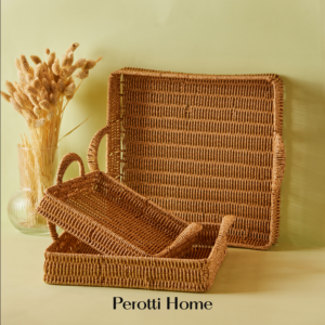 "Picnic" Rattan Serviertablett
