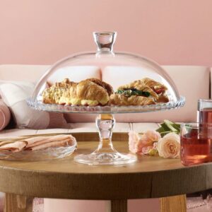 Pasabahce “Patisserie” Servierplatte mit Fuß und Deckel