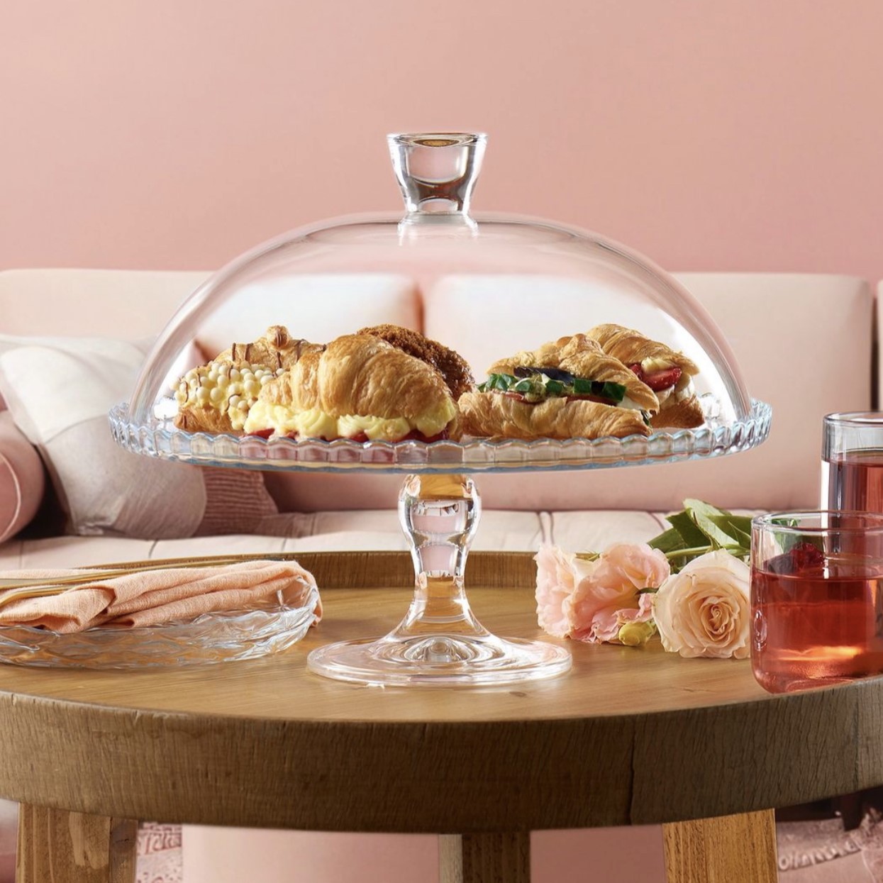 Pasabahce “Patisserie” Servierplatte mit Fuß und Deckel