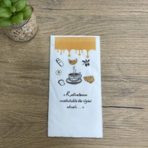 Motiv Servietten "Kahvaltinin mutlulukla bir ilgisi olmali"