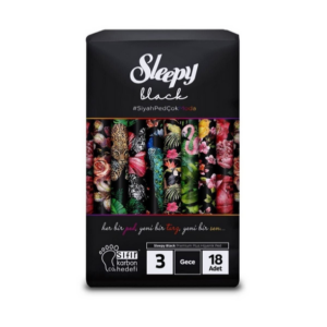 Sleepy Black "Premium Plus" Damenbinden Nacht