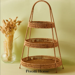 "Rattan" Etagere Rund